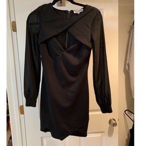 Black long-sleeve dress